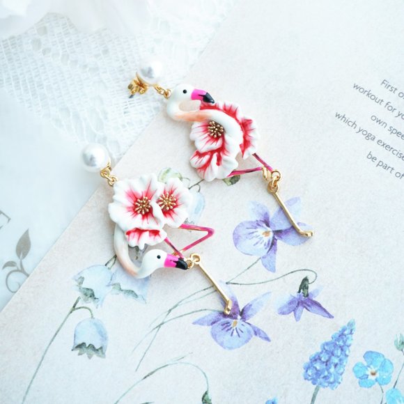 Bill skinner flamingo earrings - Picture 5 of 10